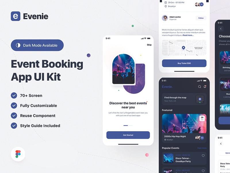 Event Booking App UI Kit by SigmaGFX ~ EpicPxls