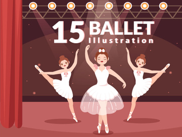 15 Ballet or Ballerina Illustration
