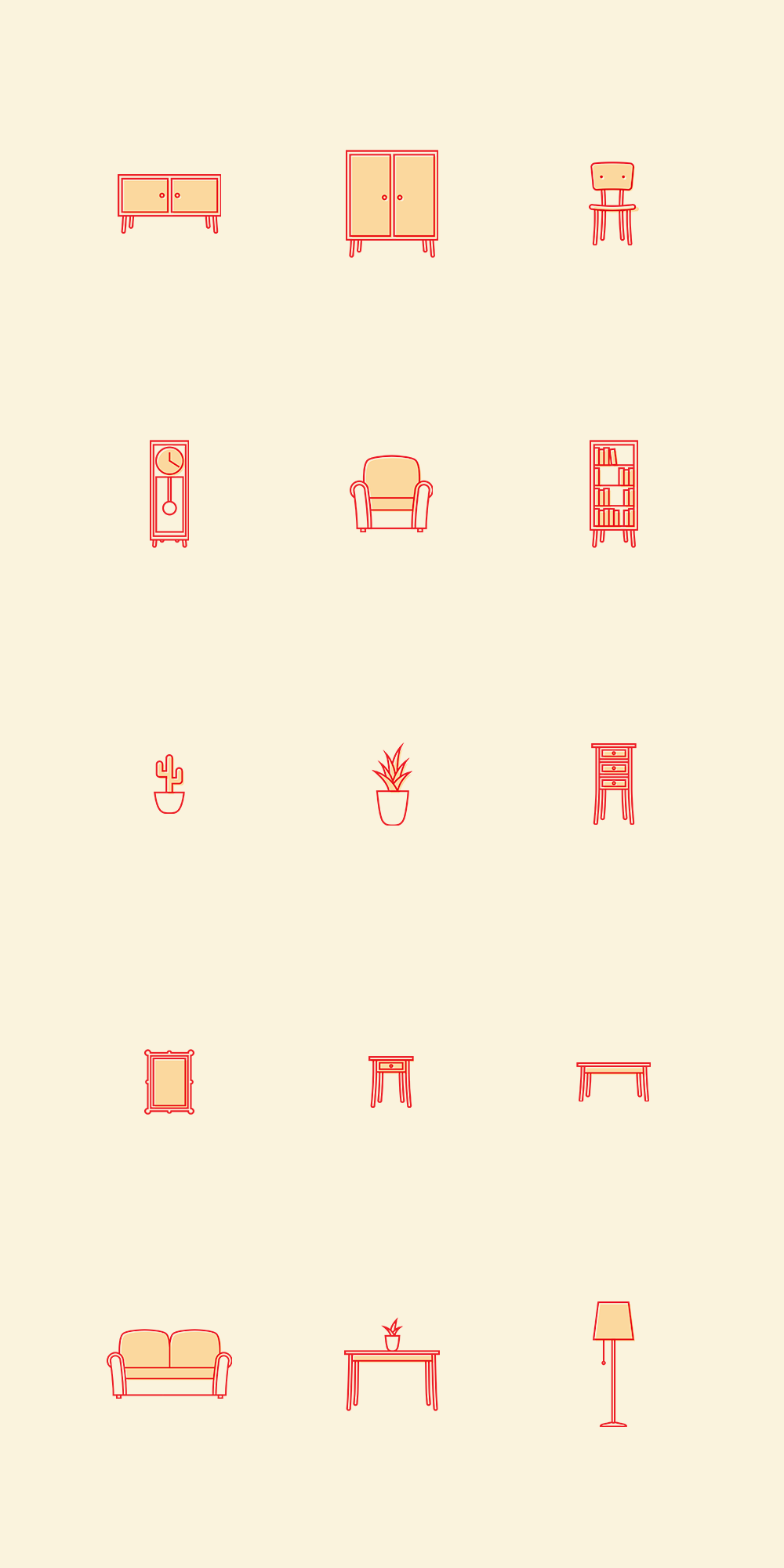 创意家居图标包(Creative Home Icons Pack)插图1