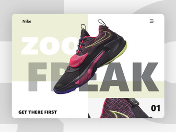 Shoes Website Landing Page Adobe XD