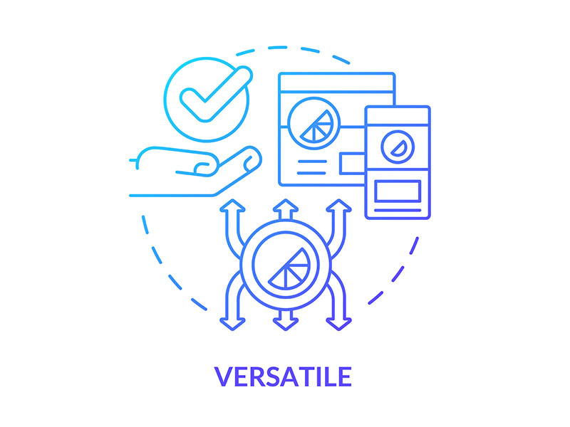 Versatile blue gradient concept icon by bsd studio ~ EpicPxls