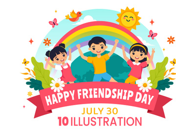 10 Happy Friendship Day Illustration