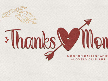 Thanks Mom - Modern Calligraphy