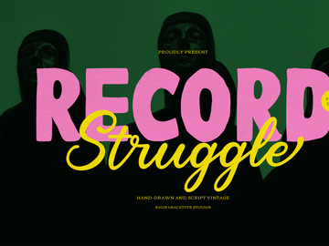 Record Struggle | Hand Drawn Script Vintage