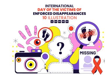 10 Victims of Enforced Disappearances Day Illustration