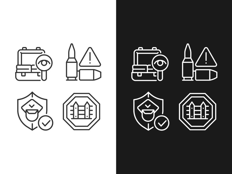 Checkpoint examination linear icons setCheckpoint ~ EpicPxls