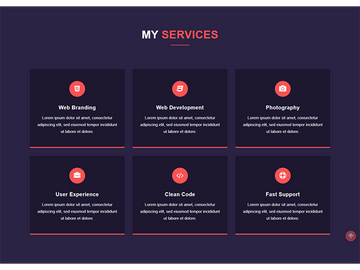 Service Website Template Design