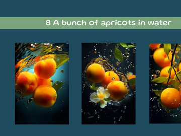 A bunch of apricots in water