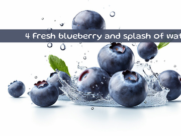 Fresh blueberry and splash of water