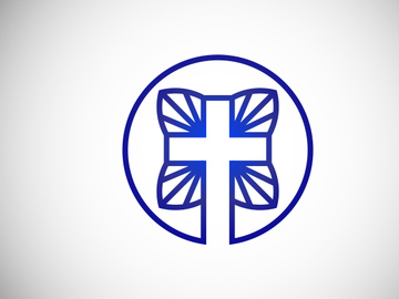 Church logo. Christian sign symbols. The Cross of Jesus