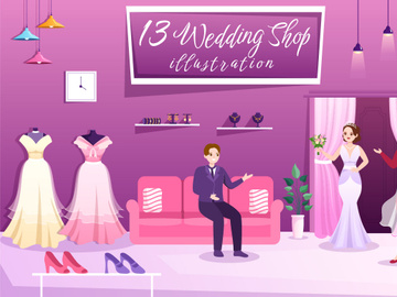 13 Wedding Shop Illustration