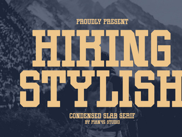 Hiking Stylish - Condensed Slab Serif