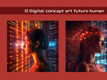 Digital concept art future human
