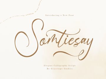 Somtiesay | Elegant Calligraphy Script