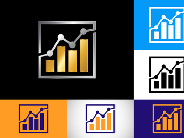 Finance and Marketing concept logo designs vector illustration