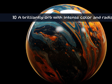 A brilliantly orb with intense color and radiance
