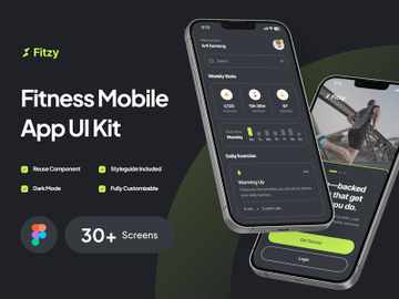 Fitness Mobile App UI Kit