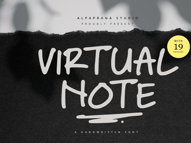 Virtual Note - Handwritten Font by Alpaprana Studio ~ EpicPxls