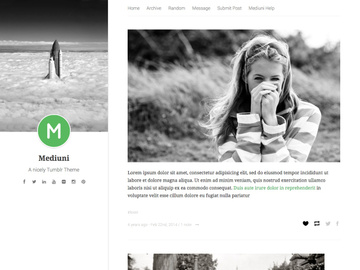 Mediuni Free Tumblr Theme