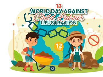 12 World Day Against Child Labour Illustration
