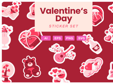 Valentine Day Sticker Set