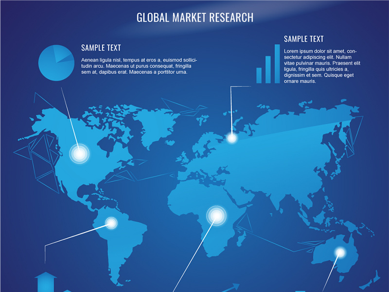 Futuristic World Map Design by Graphic Mama ~ EpicPxls