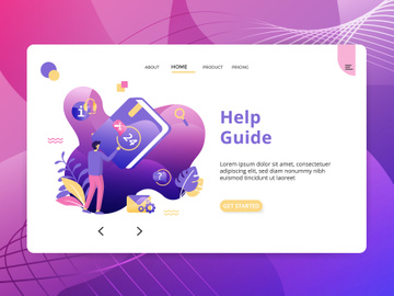 Help And Support set Illustration