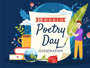 15 World Poetry Day Illustration