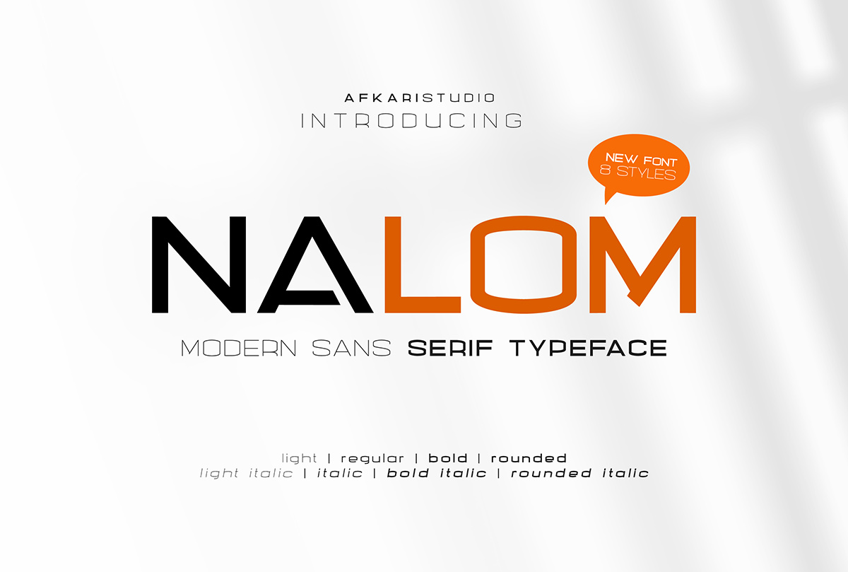 Nalom无衬线字体(Nalom Sans Serif Typeface)插图