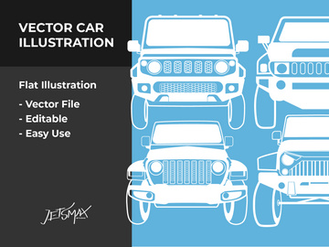 Car SUV silhouette Vector Bundle