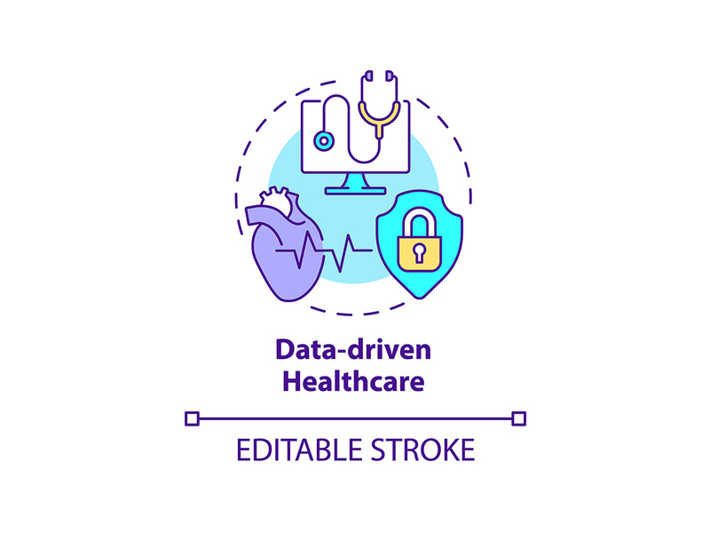 Data-driven healthcare concept icon by bsd studio ~ EpicPxls