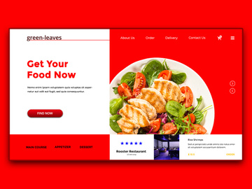 Food Landing Page UI Kit