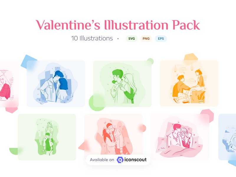 Iconscout Valentine illustrations pack