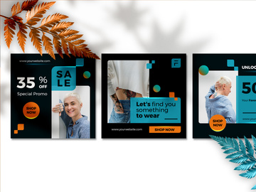 Lush lava color theme Fashion Sale Banner Social Media template