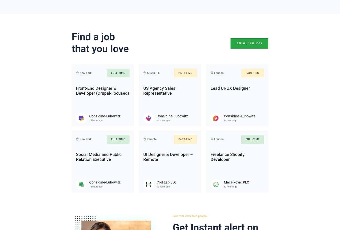 招聘会Bootstrap免费模板(Job Board Bootstrap Free Template)插图1