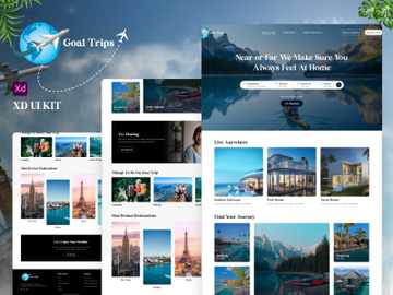 Goal Trips Template - UI Adobe XD