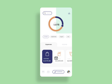 Statistics concept screen