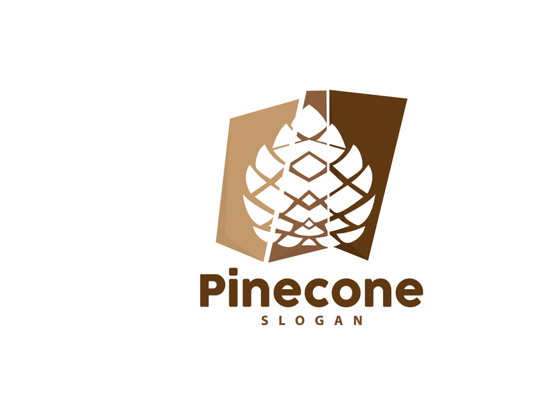 Pine Cone Logo, Elegant Luxury Pine Simple Design by ~ EpicPxls
