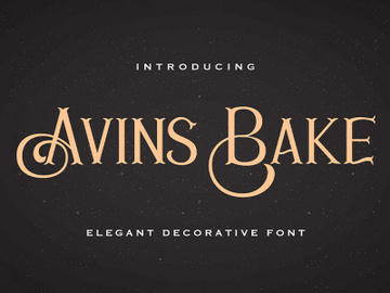 Avins Bake - Decorative Serif Font