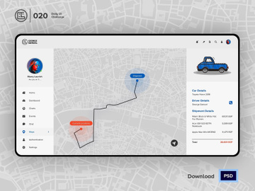 Location Tracker | Daily UI challenge - Day 020/100