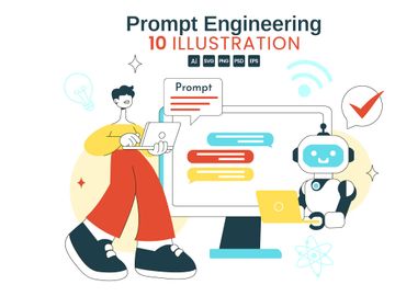 10 Prompt Engineering Illustration