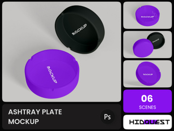 Ashtray Plate Mockup