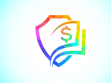 Finance and accounting logo low poly art style design vector template, Business finance logo