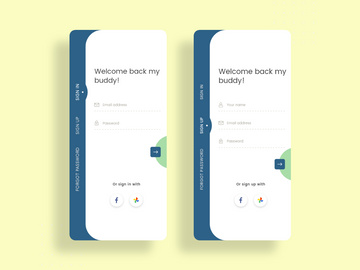 Signin and Signup concept screens