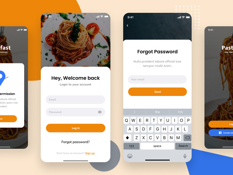 Food application, Sign in / Sign Up by Shakilazuleka ~ EpicPxls