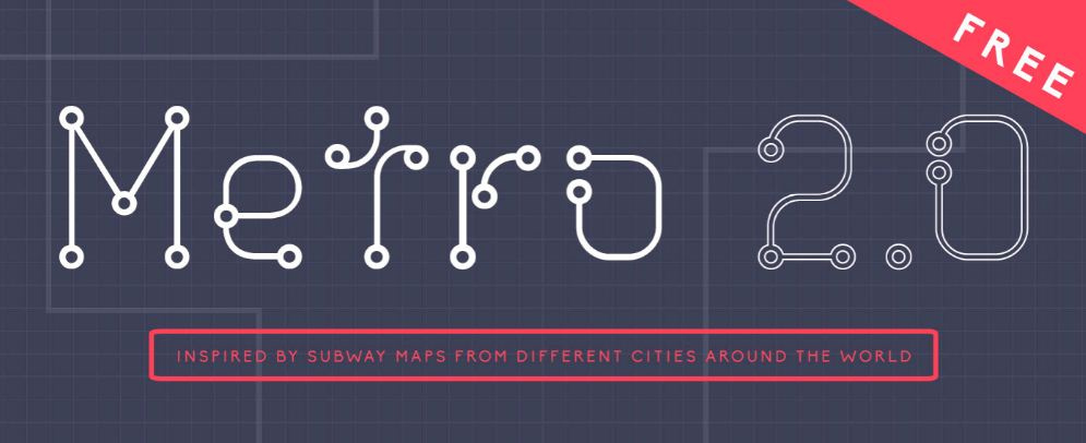 metro 2.0 - 免费字体(METRO 2.0 - FREE FONT)插图