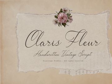 Claris Fleur | Handwritten Vintage Script