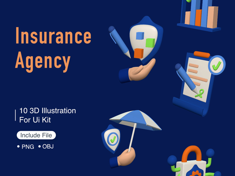 Insurance Agency 3D illustration by Twiri ~ EpicPxls