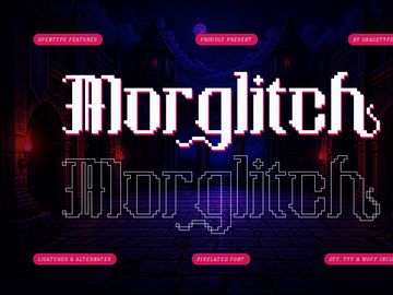 Morglitch | Pixelated Font