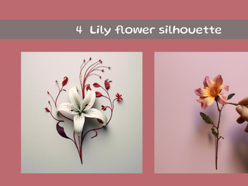 Lily flower silhouette